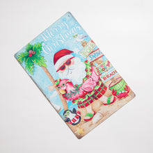 Load image into Gallery viewer, Aussie Santa Metal Sign
