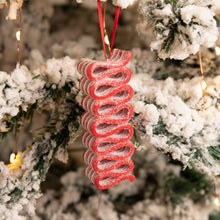 Load image into Gallery viewer, Red Candy Ribbon Ornament
