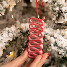 Load image into Gallery viewer, Red Candy Ribbon Ornament
