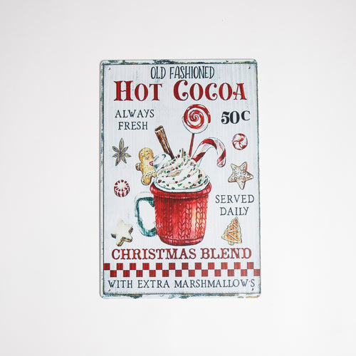 Hot Cocoa Metal Sign