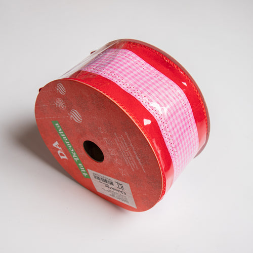 Red and Pink Ribbon Roll