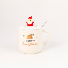 Load image into Gallery viewer, “Merry Christmas” white ceramic mug set
