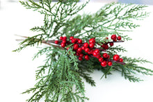 Load image into Gallery viewer, Green Pine and Red Berries Pick
