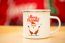 Load image into Gallery viewer, “Merry Christmas” white enamel mug
