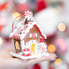 Load image into Gallery viewer, Gingerbread House Pre-lit Tree Ornament
