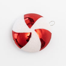 Load image into Gallery viewer, 6 peppermint assorted shatterproof ornaments
