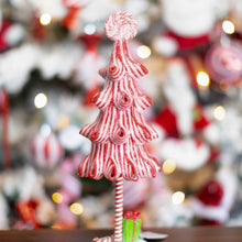 Load image into Gallery viewer, Medium Peppermint Red and White Tree
