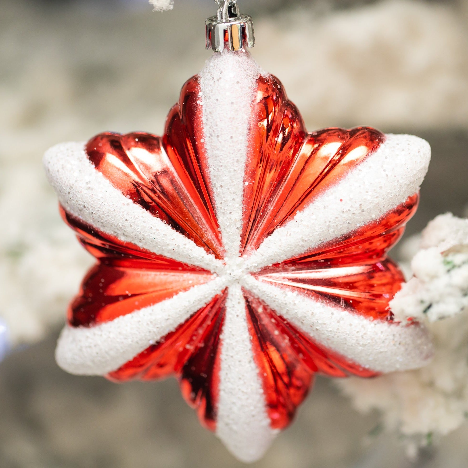 Peppermint star shatterproof ornament – RubyRedChristmas