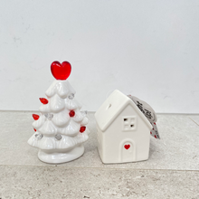 Load image into Gallery viewer, Mini White Pre-lit Ceramic House
