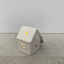 Load image into Gallery viewer, Mini White Pre-lit Ceramic House
