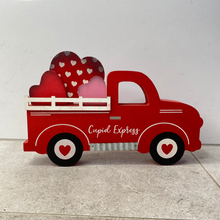 Load image into Gallery viewer, &quot;Cupid Express&quot; Red Wood Truck
