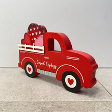 Load image into Gallery viewer, &quot;Cupid Express&quot; Red Wood Truck
