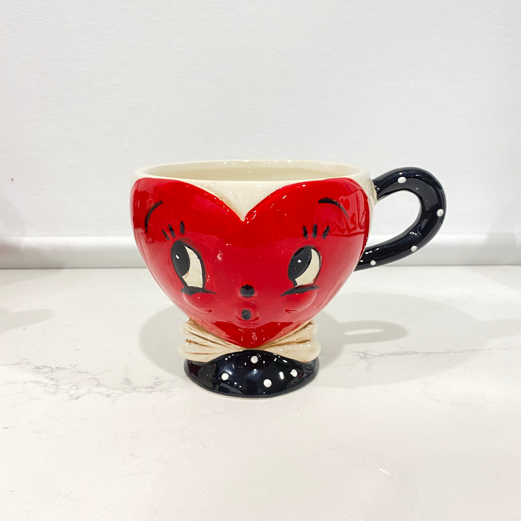 Johanna Parker Red Heart Ceramic Mug