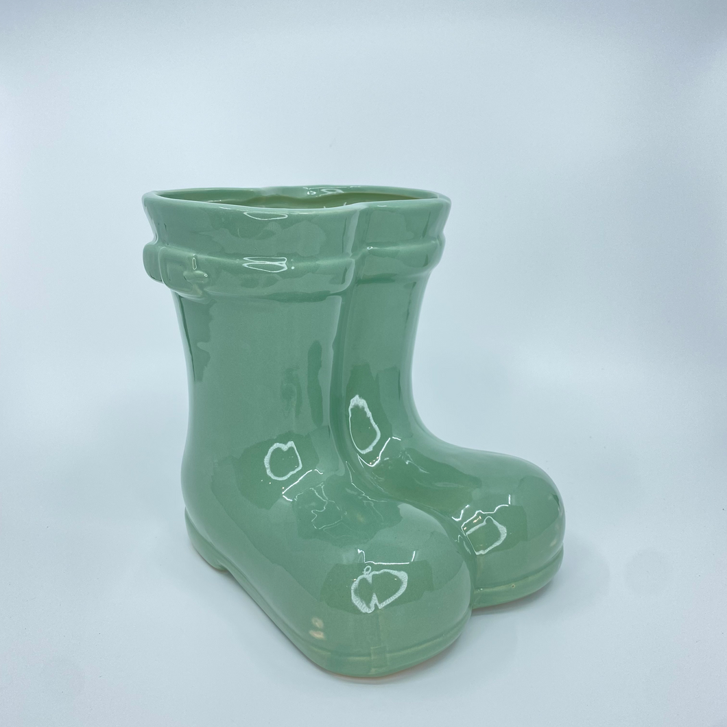 Olive Green Boots Planter