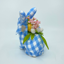 Load image into Gallery viewer, Gingham Blue Foam Easter Bunny
