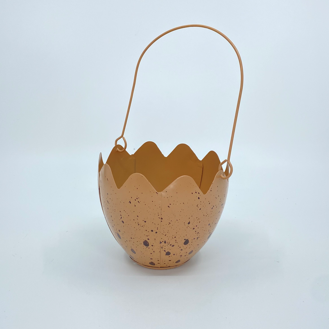 Brushed Orange Metal Eggs Bucket